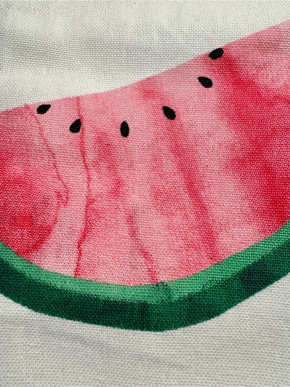 New Summer Watermelon w/ Green Tassels 100% Cotton Kitchen Hand Towels Set of 2